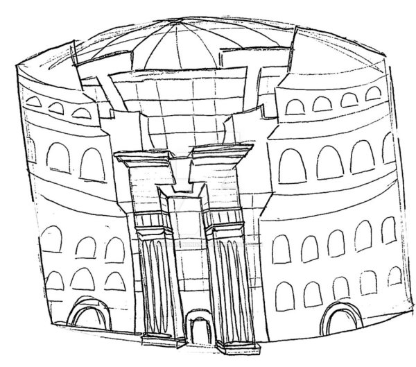 Колизей урок рисования