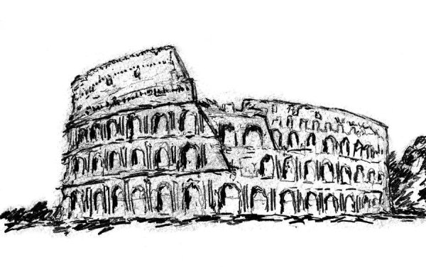 Колизей в Риме скетч