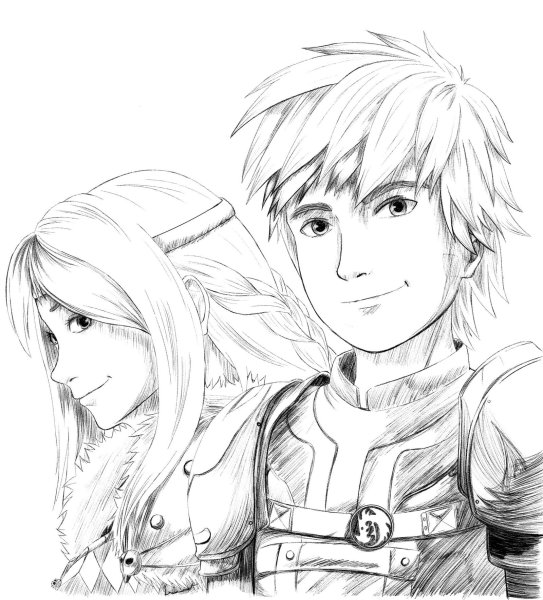 Раскраски Иккинга и Астрид