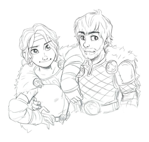 Иккинг и Астрид рисунки