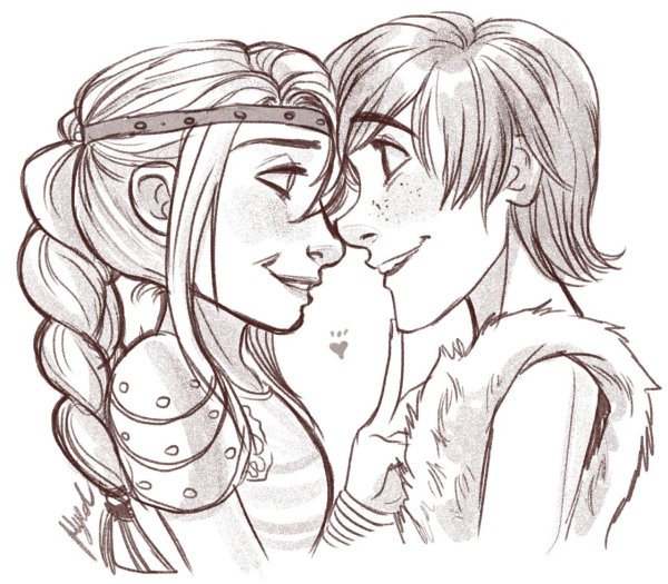 Рисунки Иккинга и Астрид