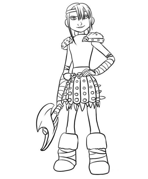 Иккинг и Астрид раскраски