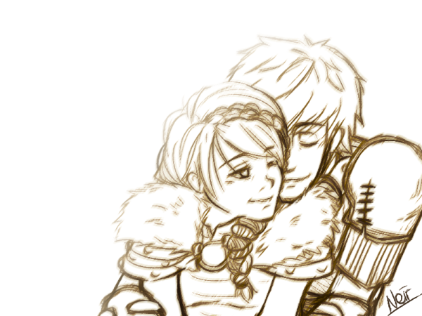 Иккинг щекочет Астрид