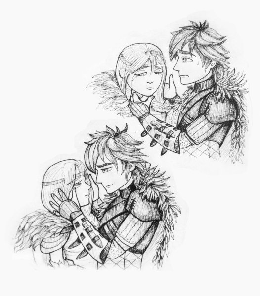 Рисунки Иккинга и Астрид