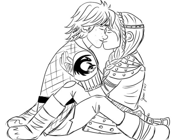 Раскраски Иккинга и Астрид