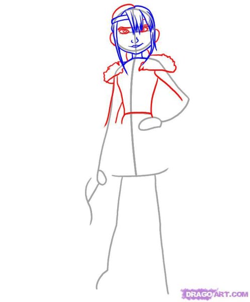 Рисунок Астрид поэтапно