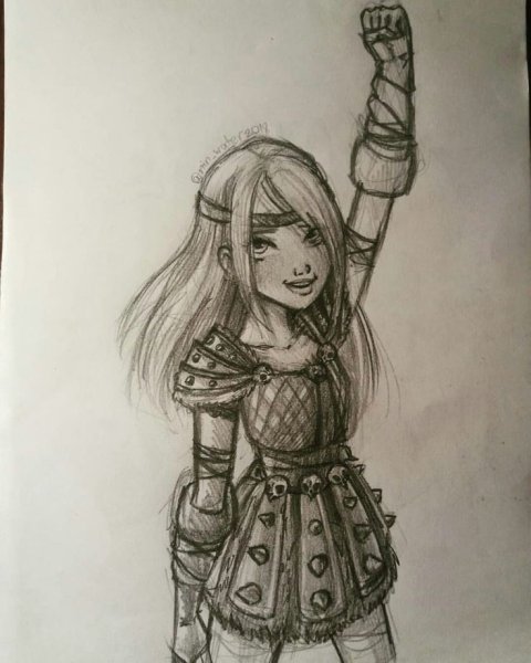 Как приручить дракона Астрид рисунки