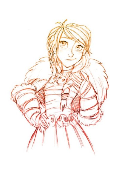 Астрид раскраска по пояс