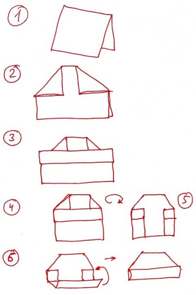 Пилотка из бумаги схема