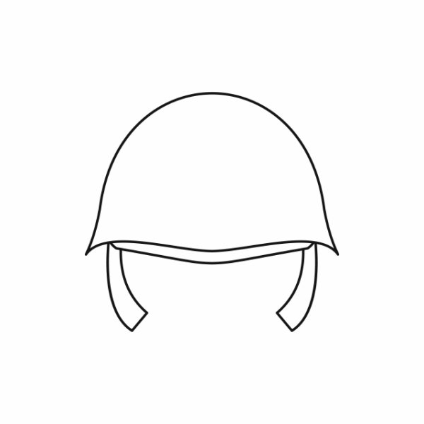 Трафарет Солдатская каска