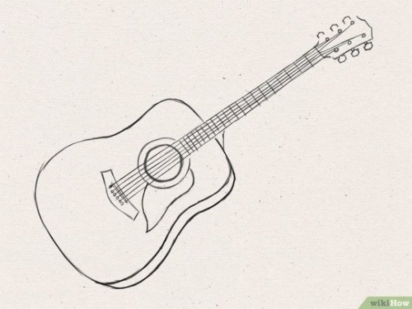 Поэтапное рисование гитары