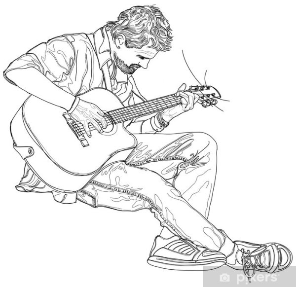 Гитарист набросок