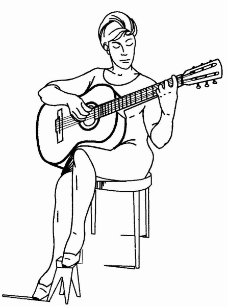 Классическая посадка гитариста