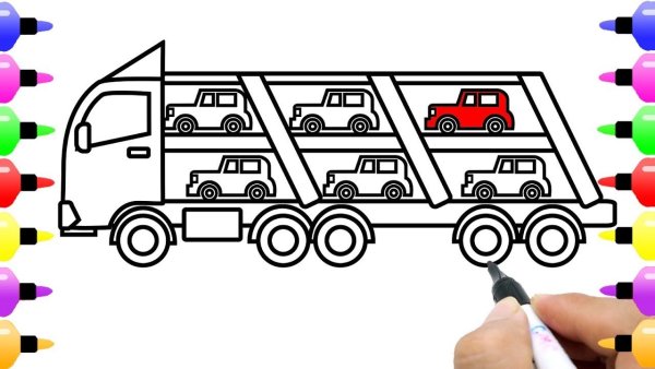 Эвакуатор раскраска