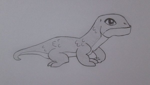 Игуана рисунок карандашом поэтапно