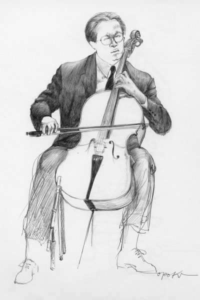Контрабас карандашом