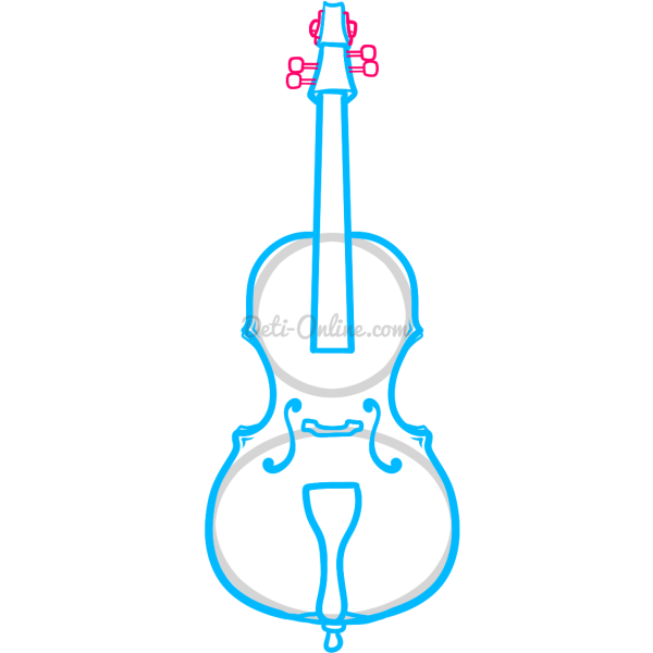 Нарисовать виолончель