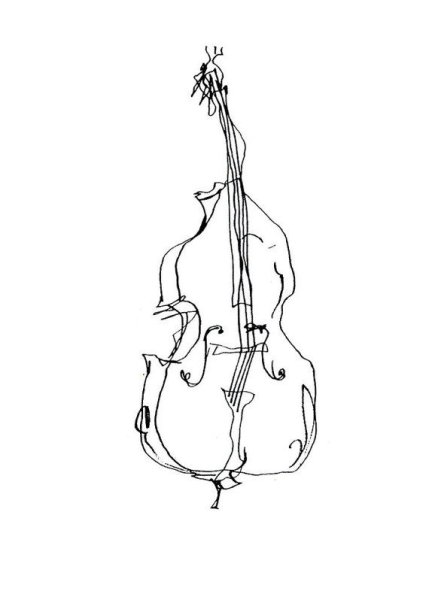 Контрабас раскраска