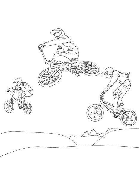 Раскраска велосипед бмх