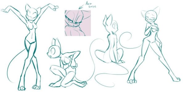 Позы для рисования фурри