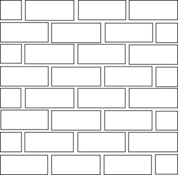 Трафарет кирпичики