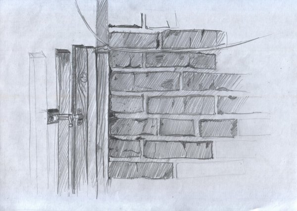 Кирпич карандашом