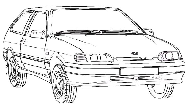 Раскраска ВАЗ 2114 Лада Приора