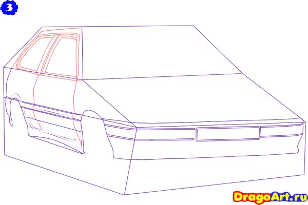 Лада 2113 сбоку рисунок