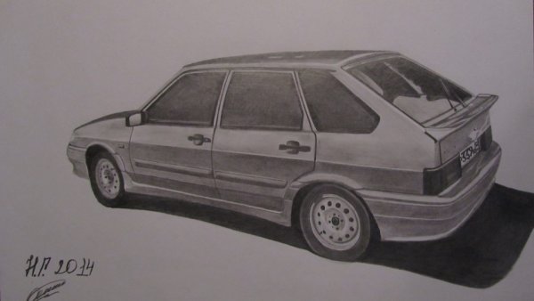 ВАЗ 2114 рисунок