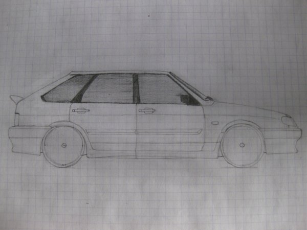 ВАЗ 2114 карандашом