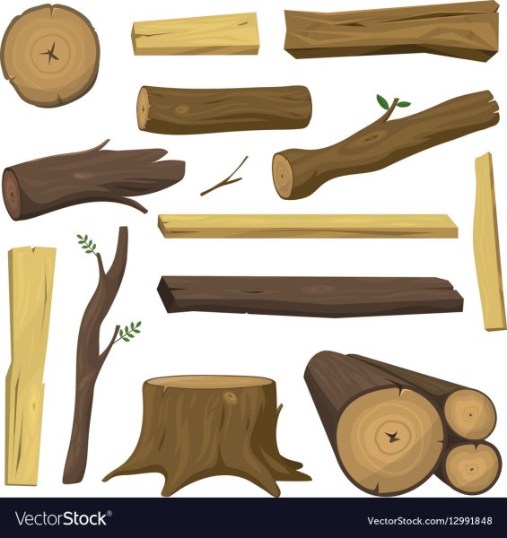 Бревно нарисованное