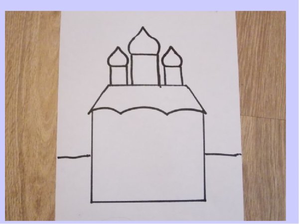 Поэтапное рисование церкви