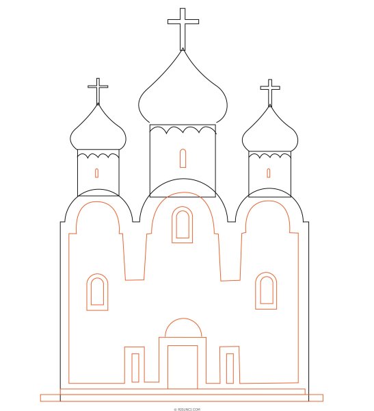 Православный храм аппликация