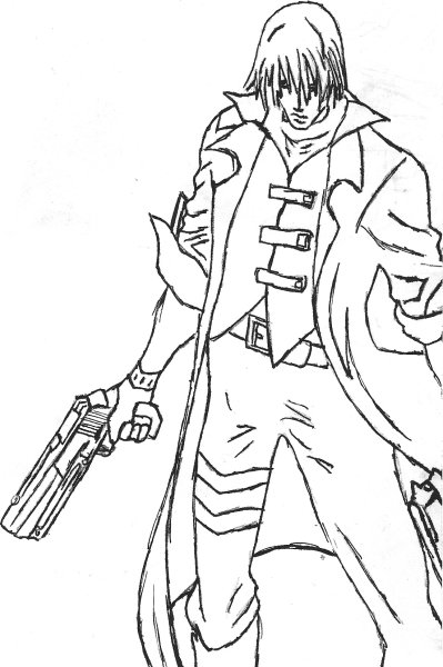 Нарисовать Данте карандашом