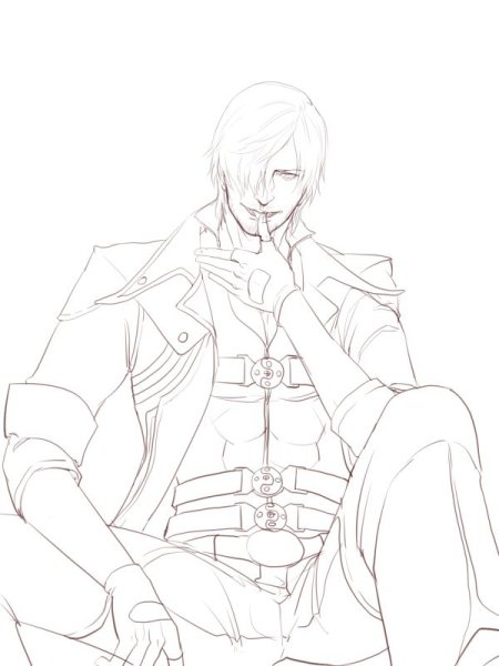 Срисовки аниме Данте