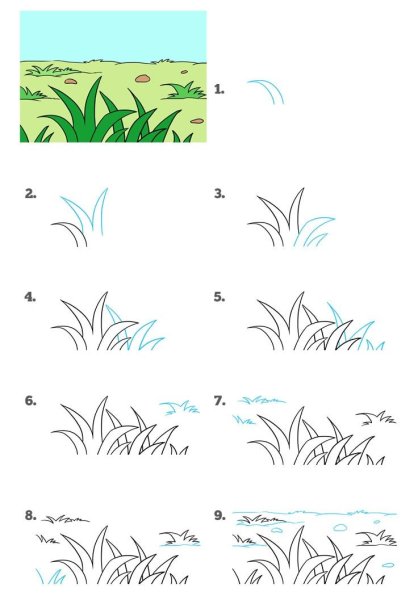Трава карандашом