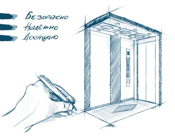 Кабина лифта вектор