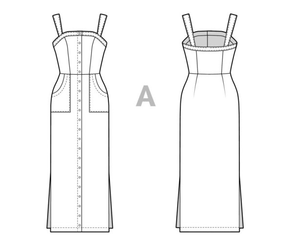 Крой сарафана на бретелях