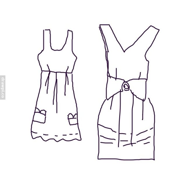 Сарафан срисовать