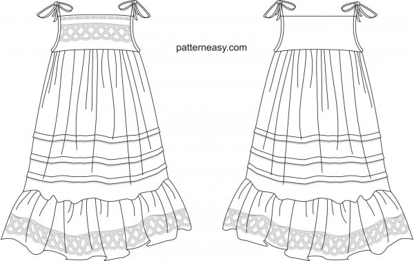 Эскиз сарафана для девочки