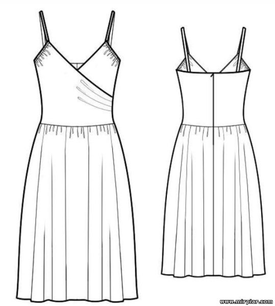 Моделирование сарафана на бретелях