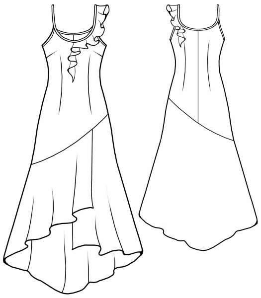 Фасоны платьев для рисования