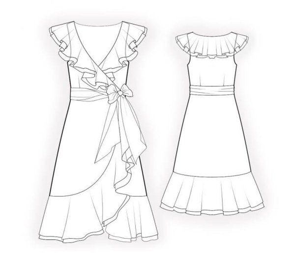 Эскиз летнего платья