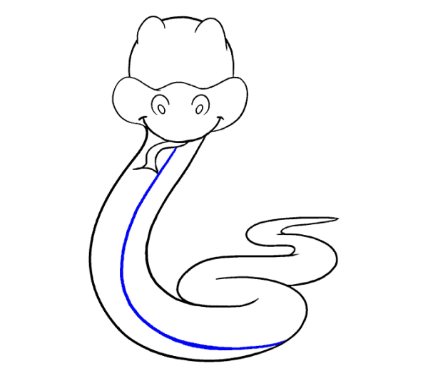 Змея карандашом