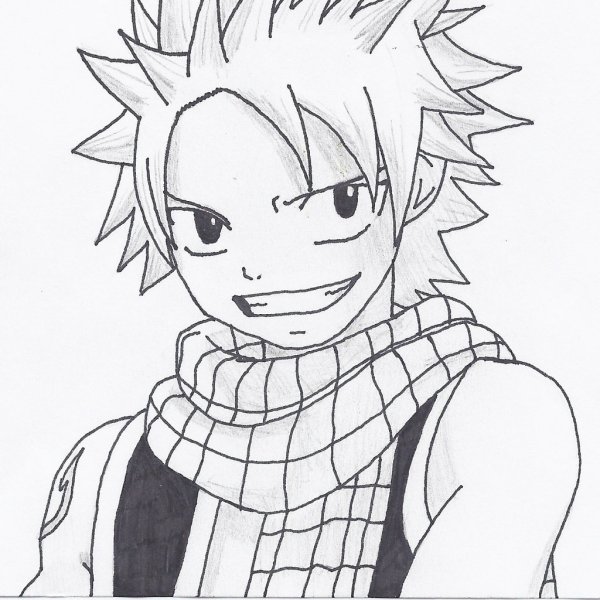 Нацу Драгнил карандашом