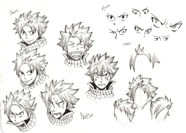 Позы для рисования Нацу