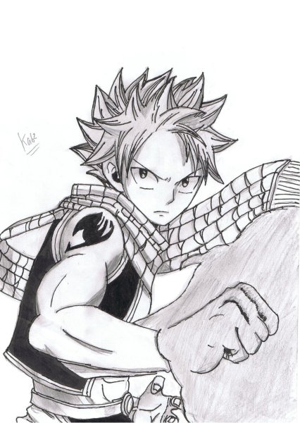 Нацу Драгнил для срисовки