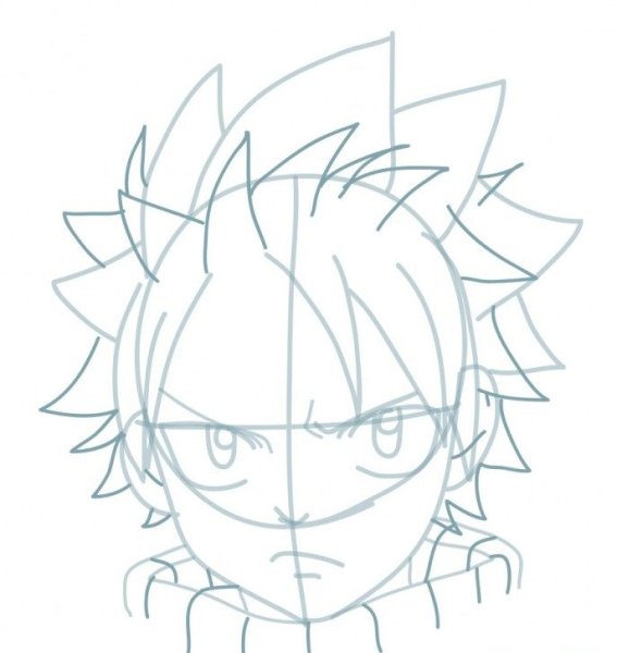 Хвост феи Нацу поэтапно