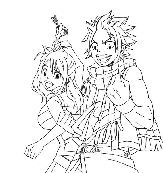 Раскраска Фейри Тейл Нацу