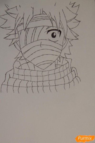 Нацу Драгнил карандашом